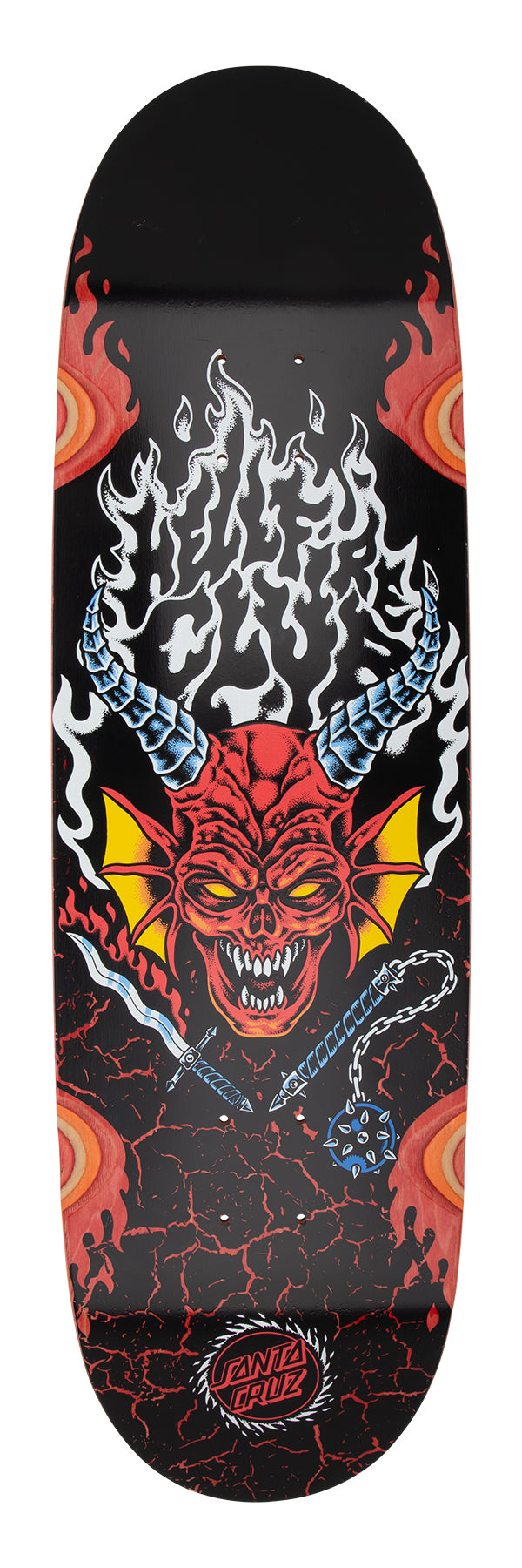Santa Cruz X Stranger Things hellfire club flames 9.0
