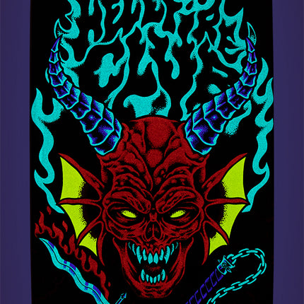 Santa Cruz X Stranger Things hellfire club flames 9.0