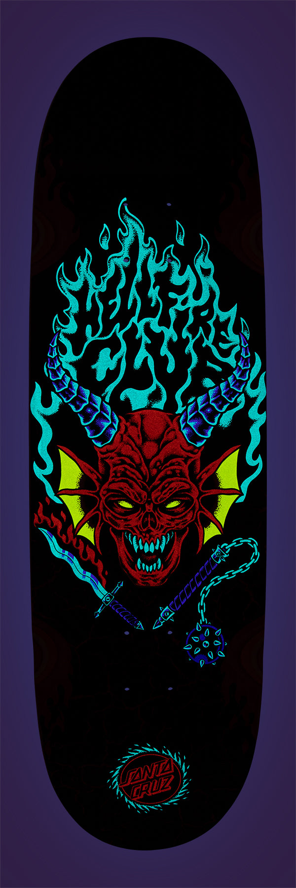 Santa Cruz X Stranger Things hellfire club flames 9.0