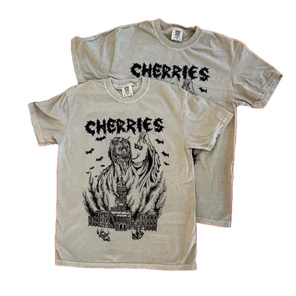 Cherries Wheels B.I.D sage T-shirt