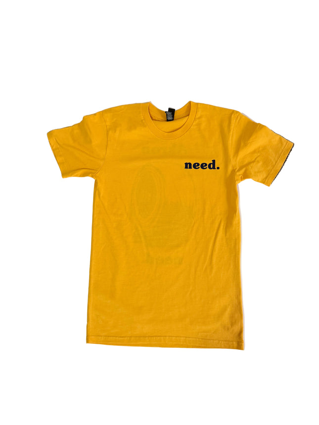 need. Skateshop T-shirt yellow